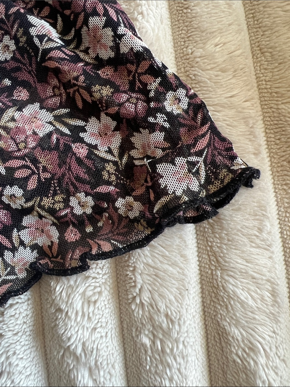 torrid Black Floral Midi Skirt with Pink Blossoms - Picture 2 of 4